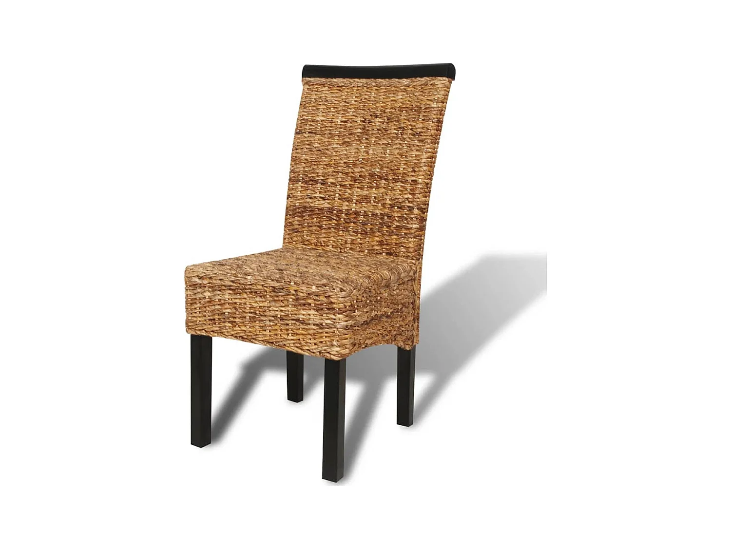 Juego de 4 sillas de comedor de madera maciza de mango y abacá