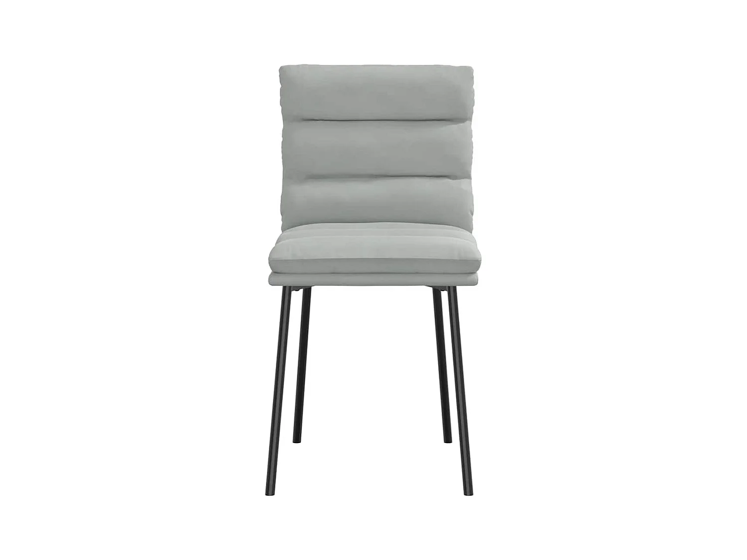 Chaises à manger lot de 2 Gris clair Velours