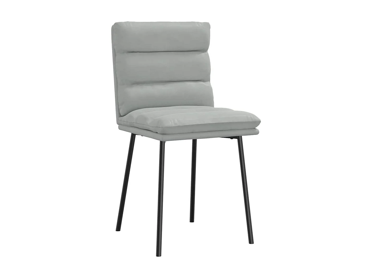 Chaises à manger lot de 2 Gris clair Velours