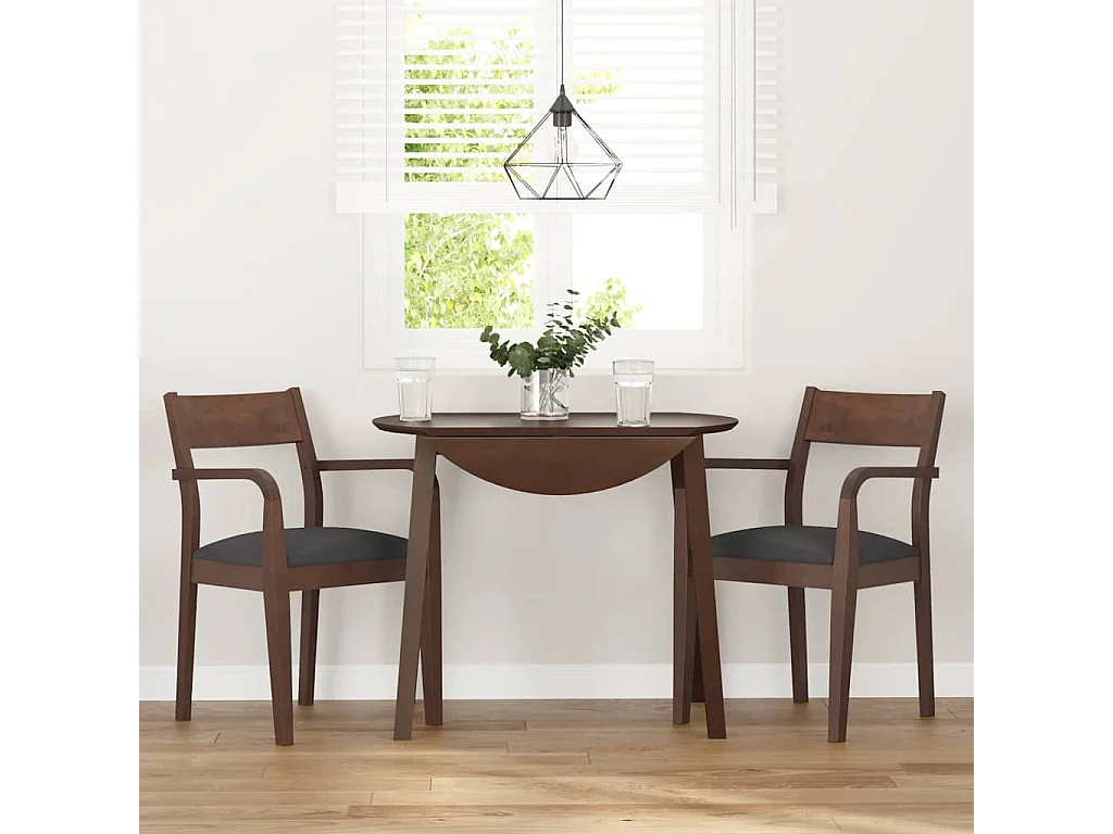 Cojines para sillas de comedor, 2 unidades, madera maciza marrón, caucho