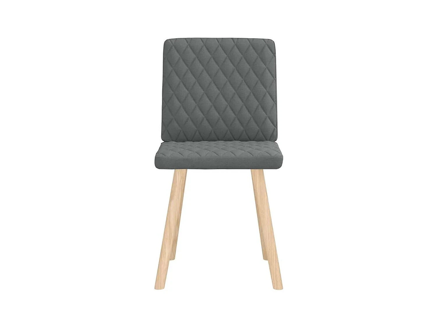 Eetkamerstoelen set van 2 donkergrijze stof