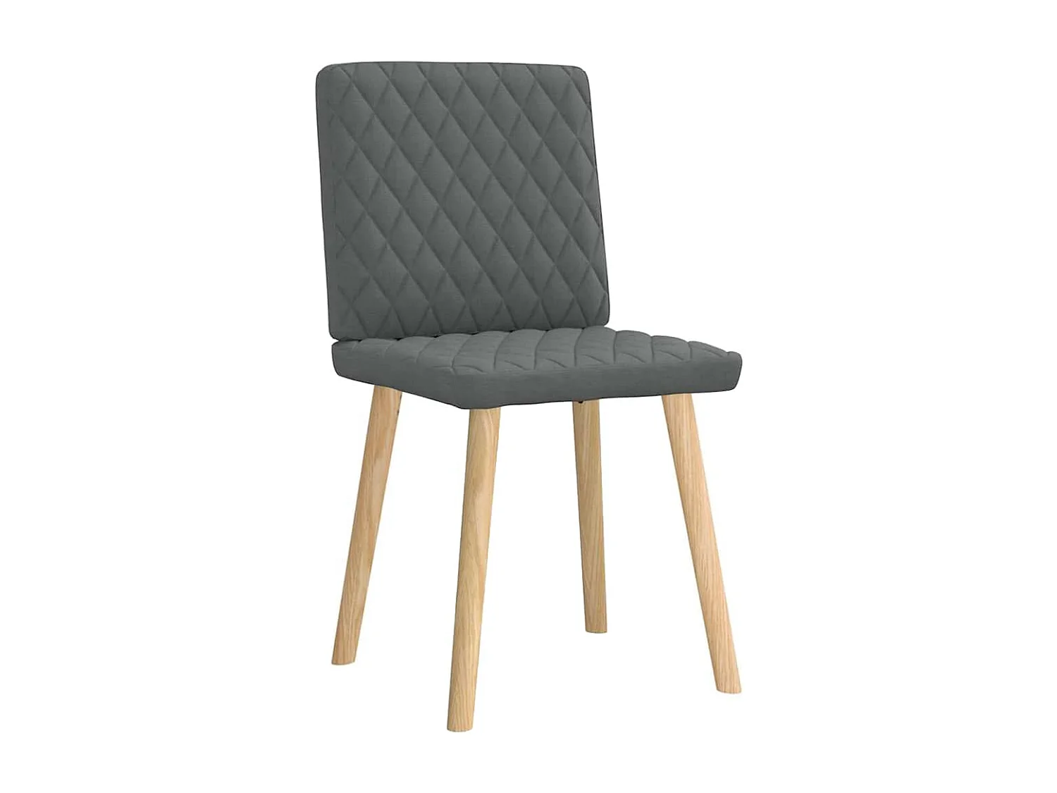 Eetkamerstoelen set van 2 donkergrijze stof