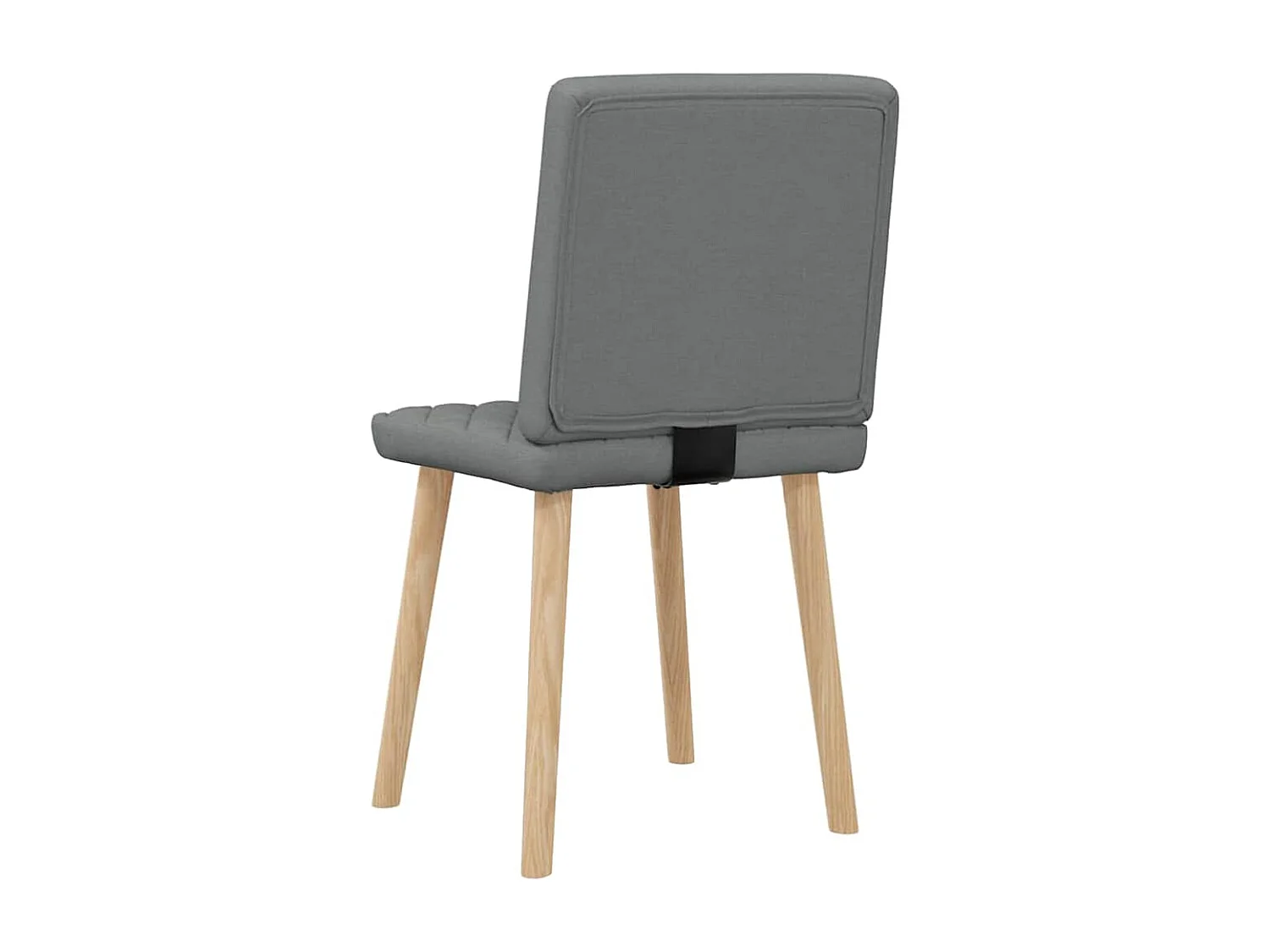 Eetkamerstoelen set van 2 donkergrijze stof