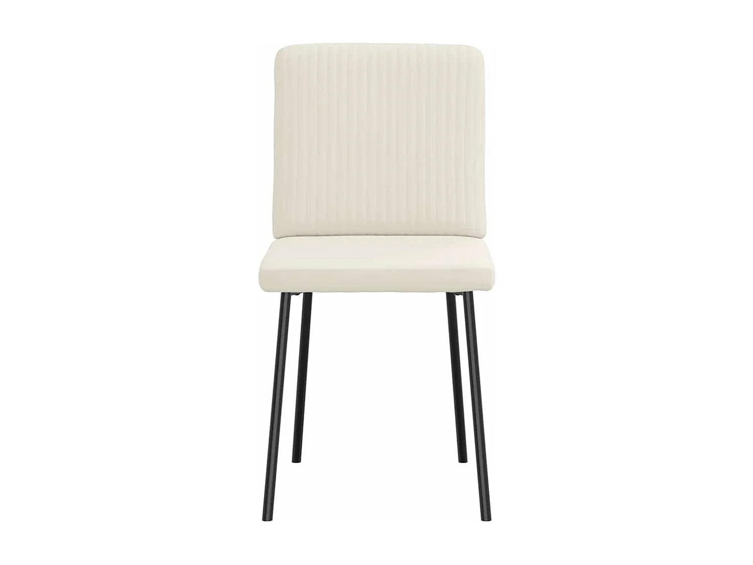 Chaises à manger lot de 2 Crème Velours