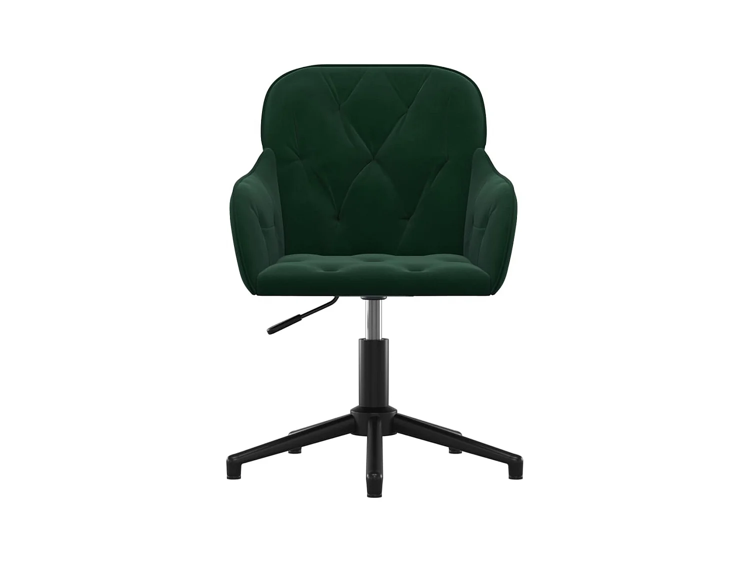 Juego de 2 sillas de comedor giratorias de terciopelo verde oscuro