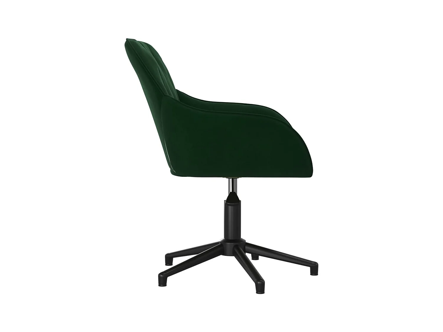 Juego de 2 sillas de comedor giratorias de terciopelo verde oscuro