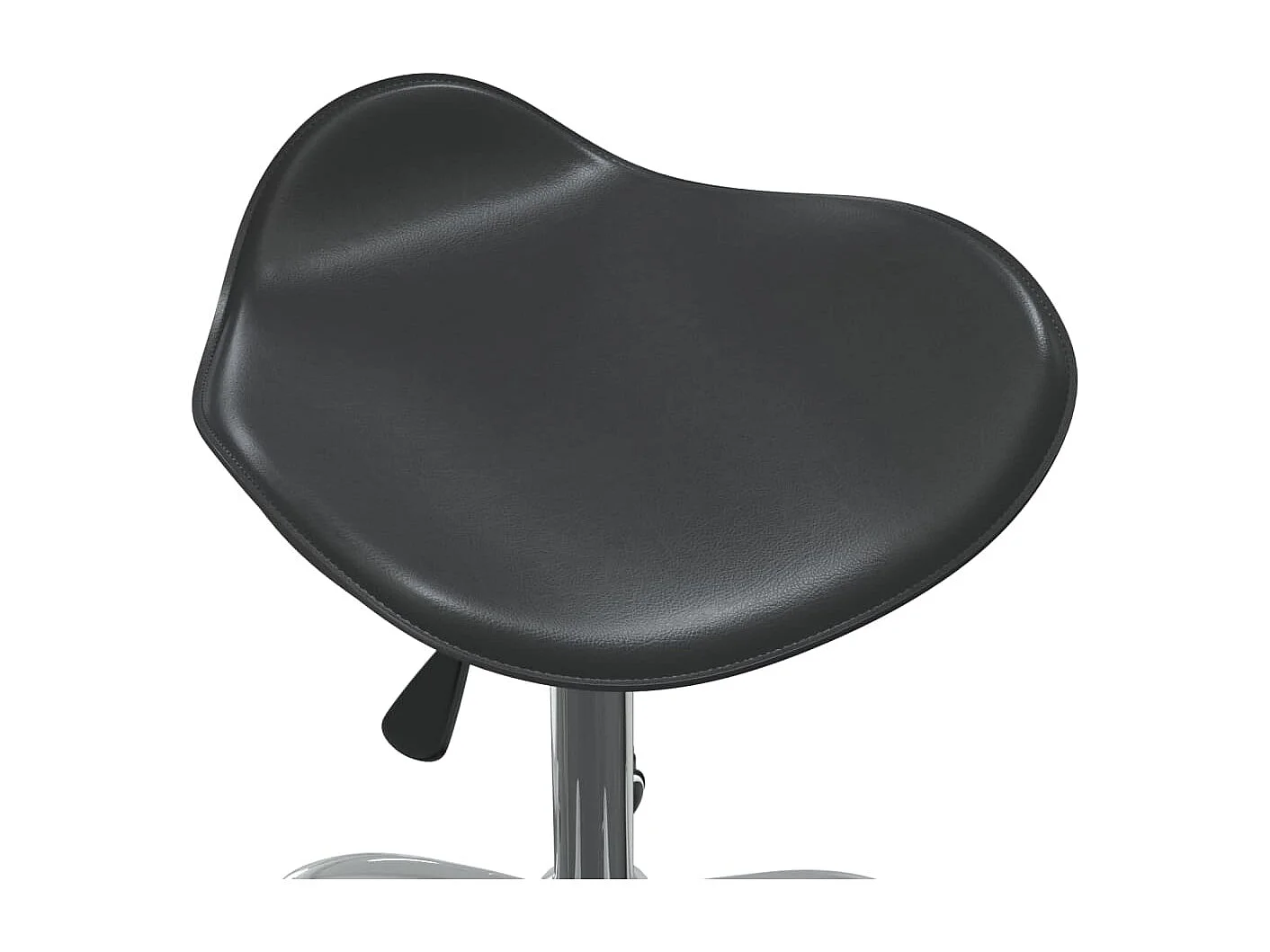 Chaise pivotante à manger Noir Similicuir