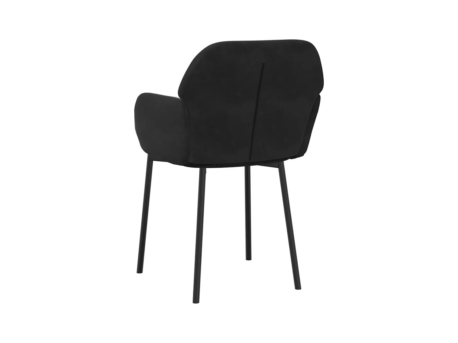 Chaises à manger lot de 2 Noir Velours