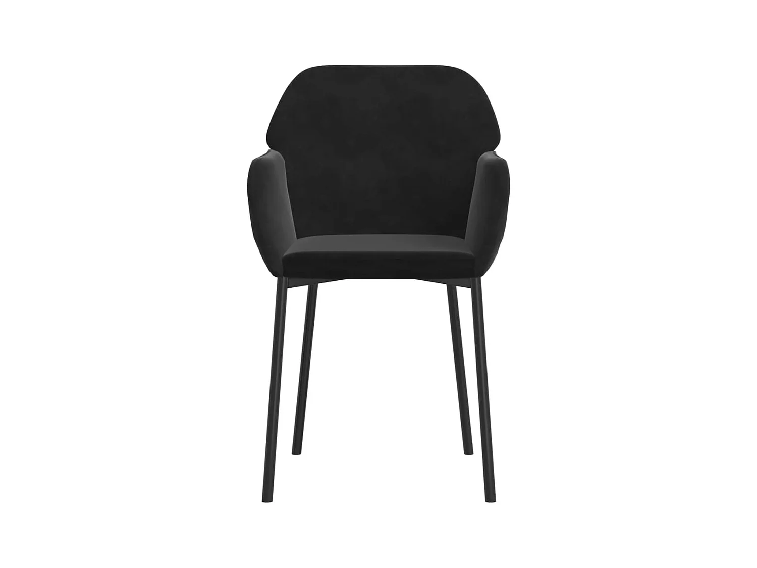 Chaises à manger lot de 2 Noir Velours