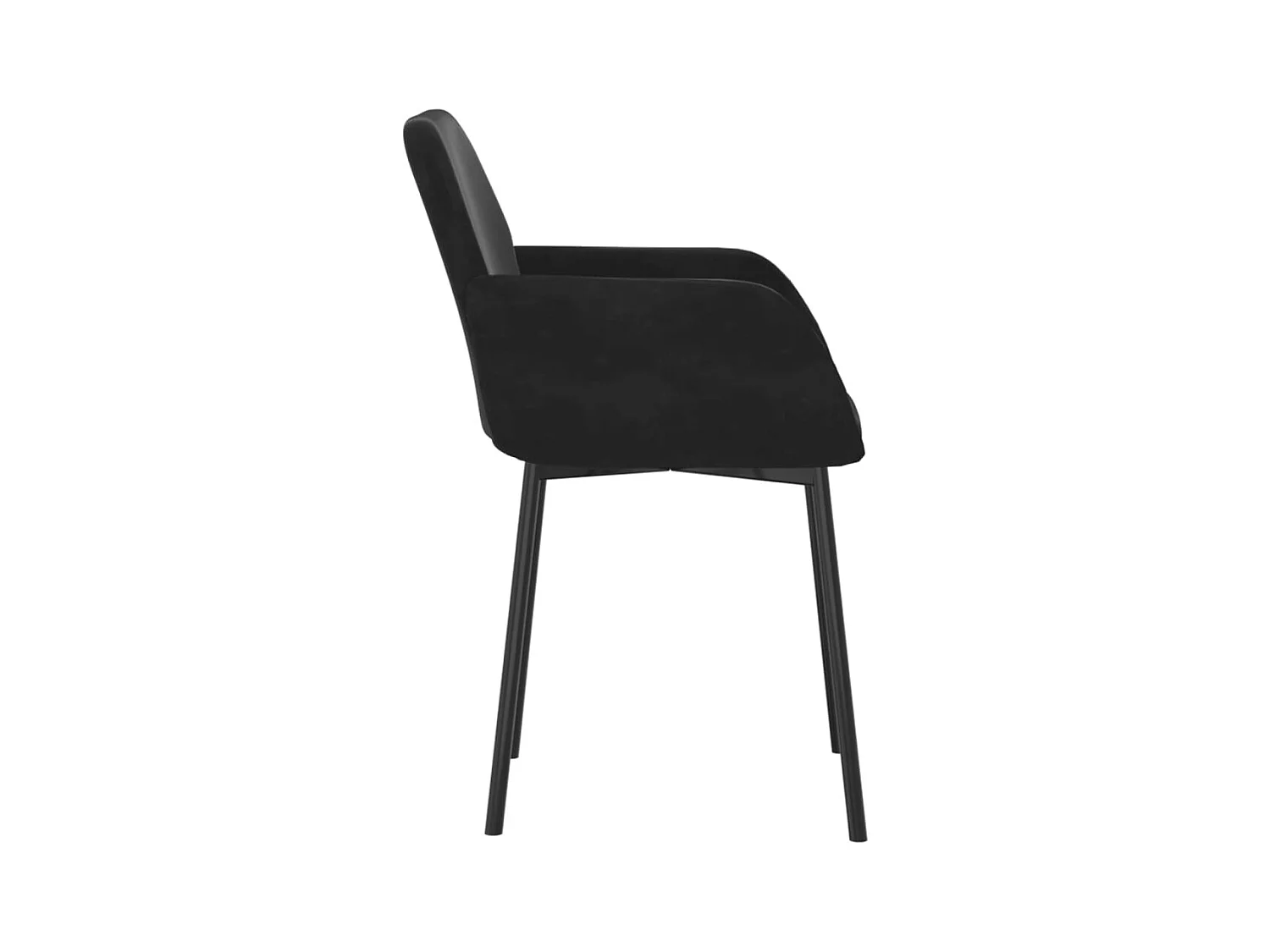 Chaises à manger lot de 2 Noir Velours