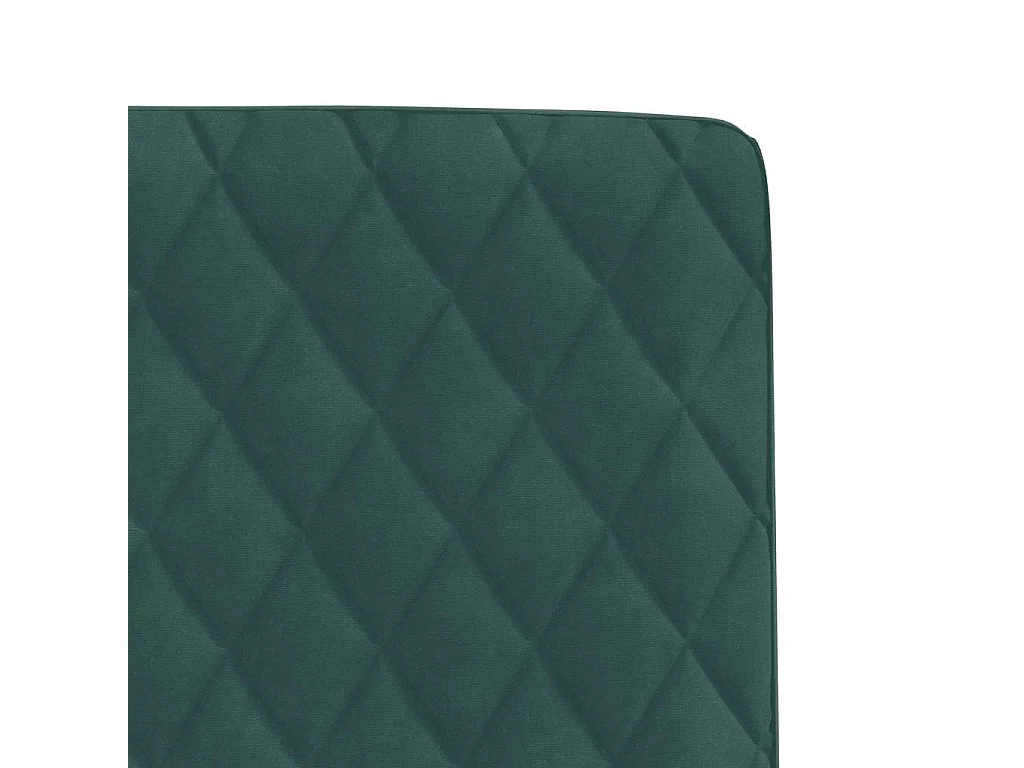 Chaises à manger lot de 2 Vert foncé Velours