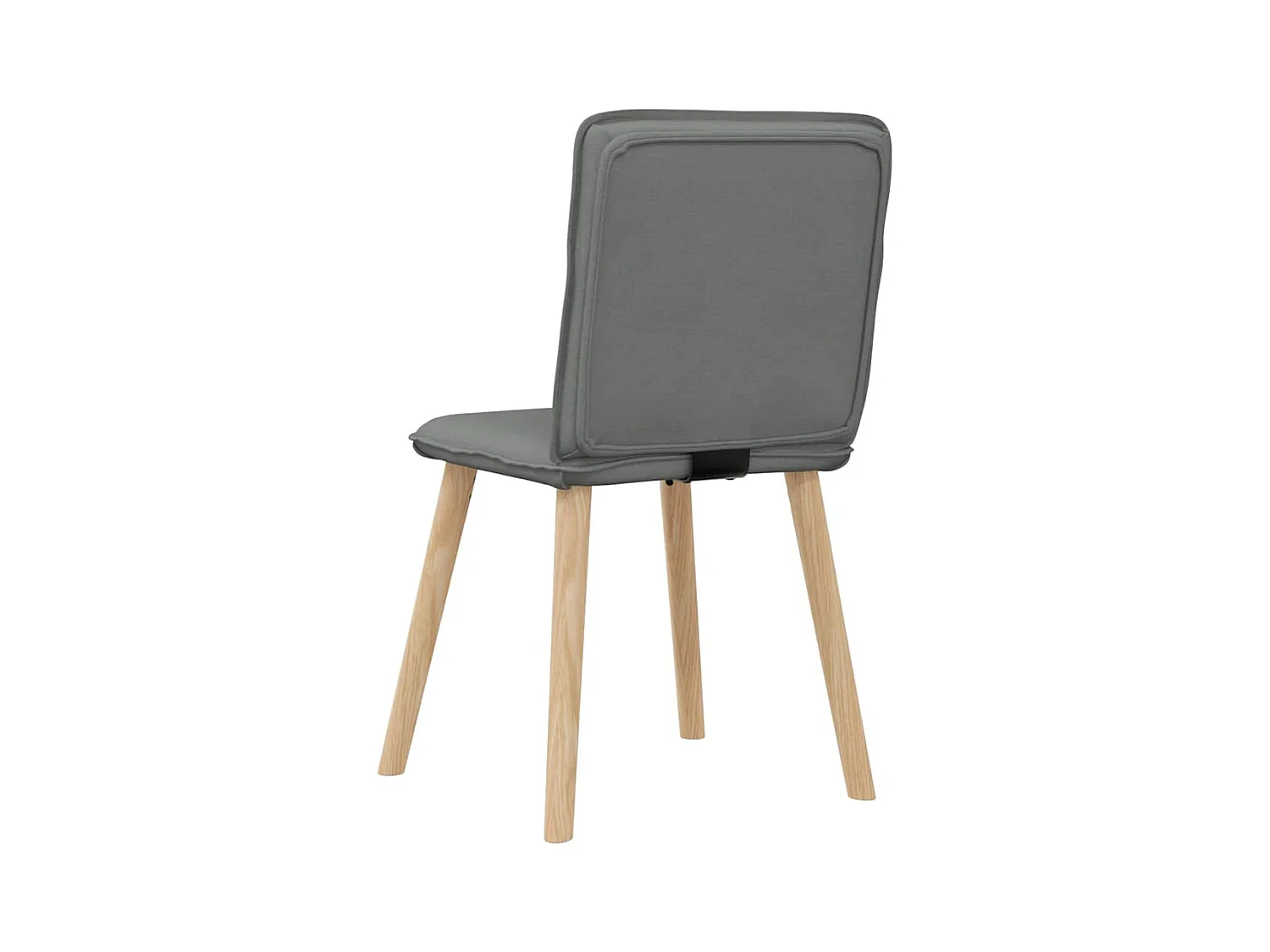 Eetkamerstoelen set van 6 donkergrijze stof