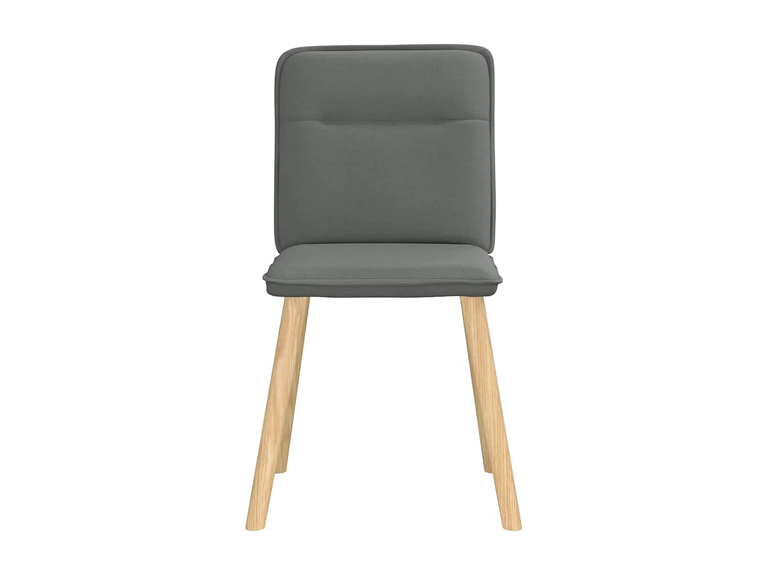 Eetkamerstoelen set van 6 donkergrijze stof