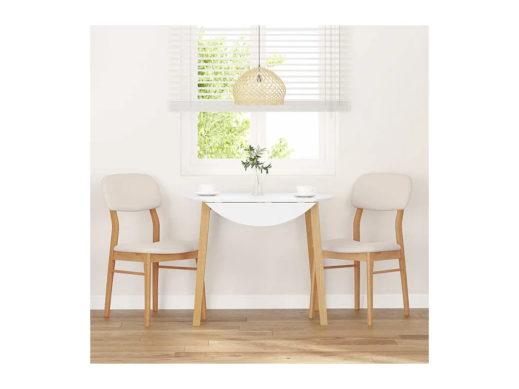 Chaises à manger coussins 2 pcs naturel bois massif caoutchouc