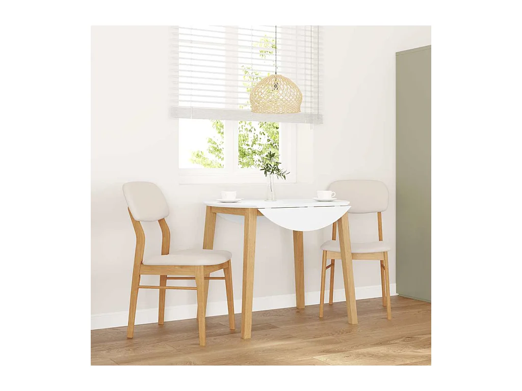 Chaises à manger coussins 2 pcs naturel bois massif caoutchouc