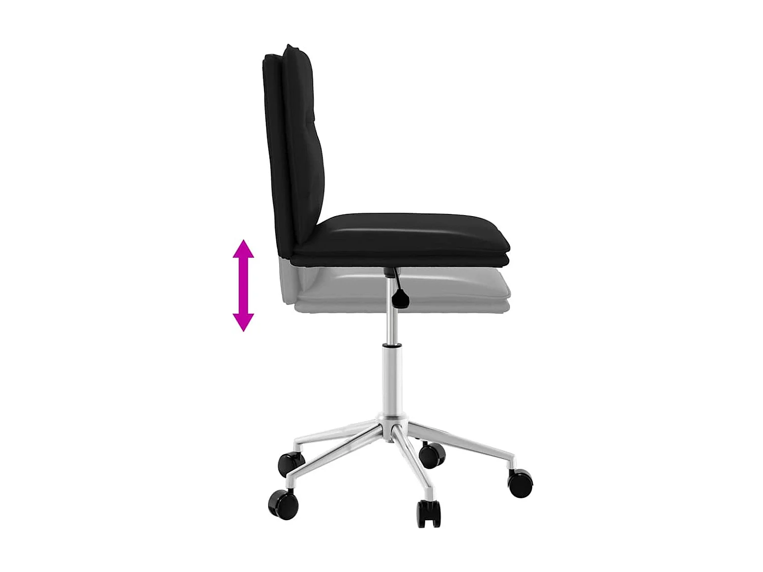 Eetkamerstoelen set van 4 zwart imitatieleer