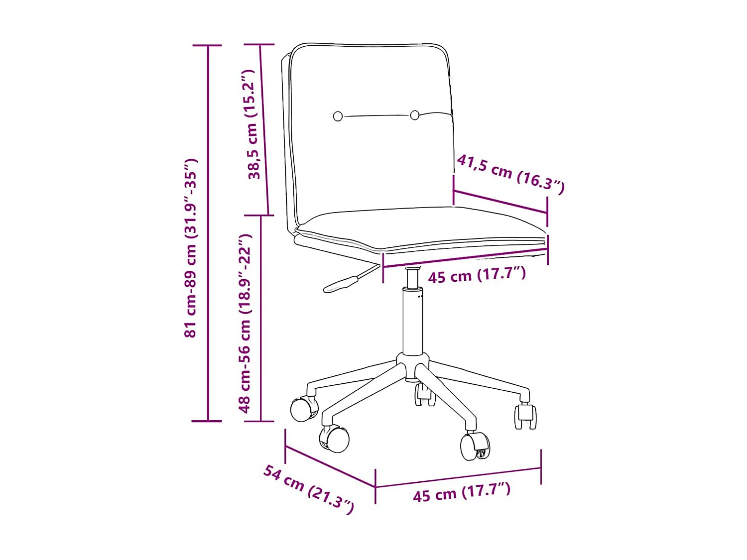 Eetkamerstoelen set van 4 zwart imitatieleer
