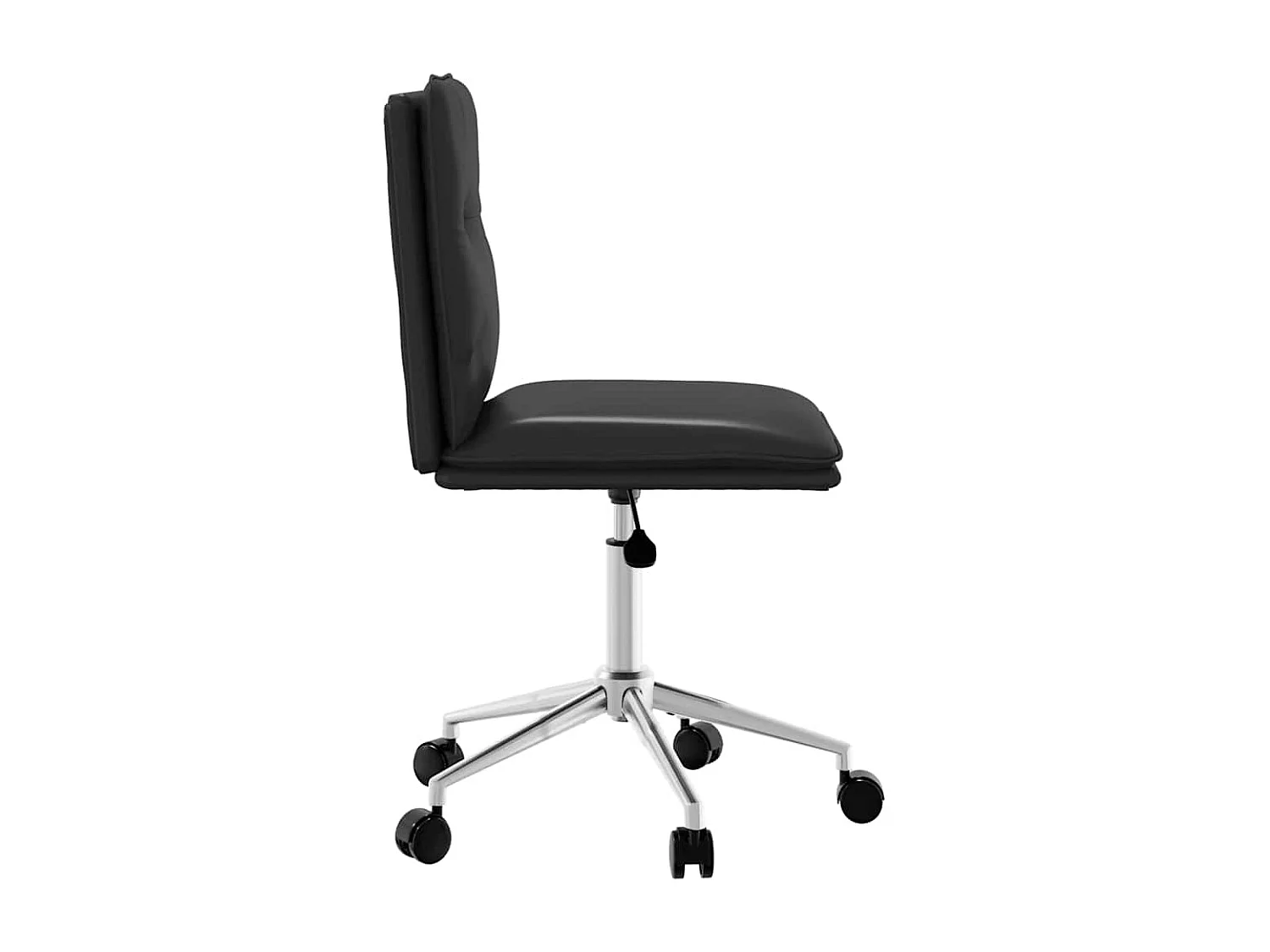 Set di 4 sedie da pranzo in similpelle nera