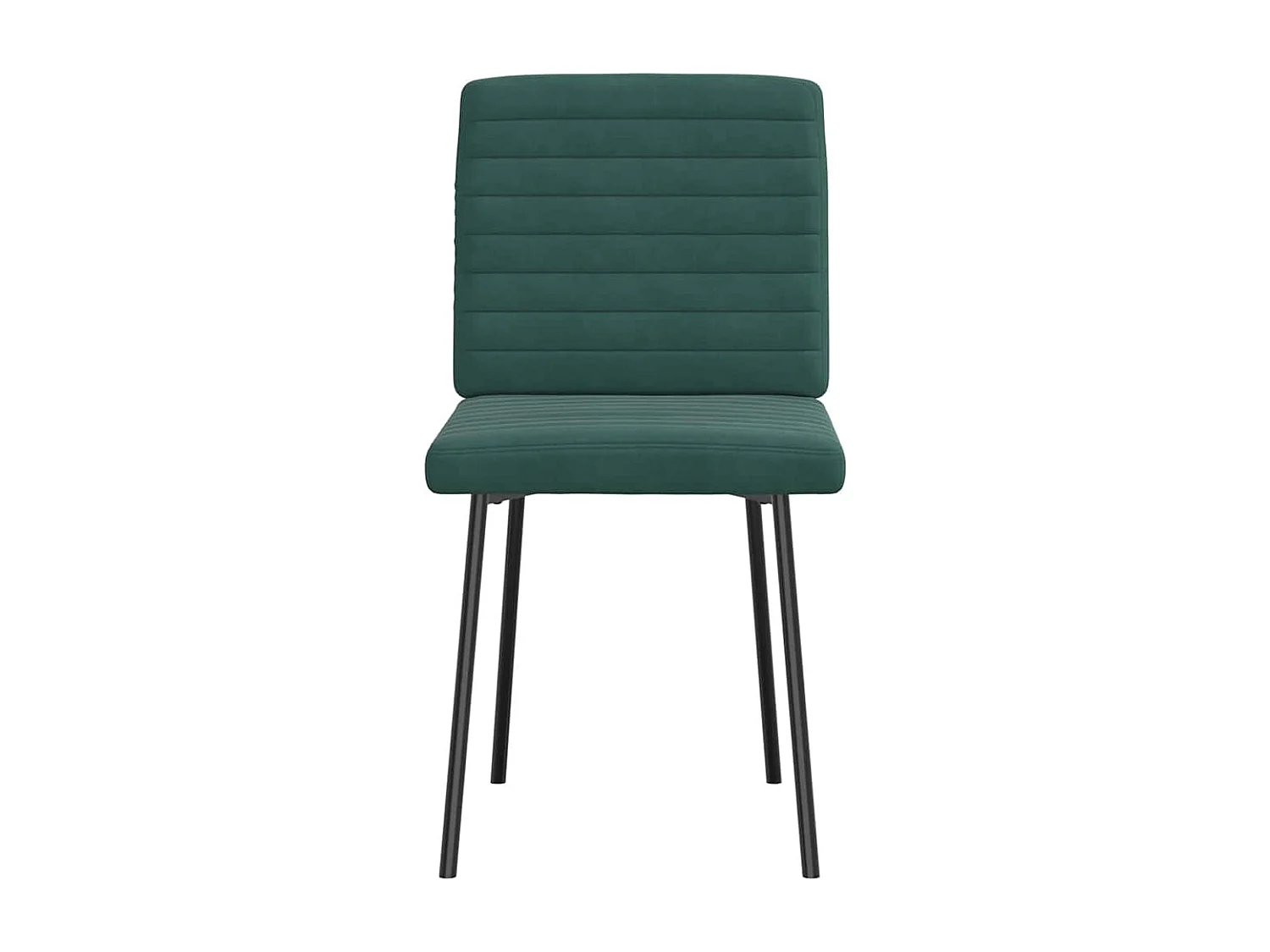 Chaises à manger lot de 2 Vert foncé Velours