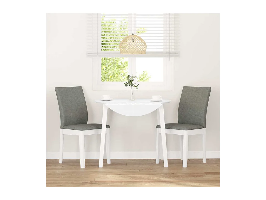 Cojines para sillas de comedor, 2 unidades, madera maciza blanca, caucho