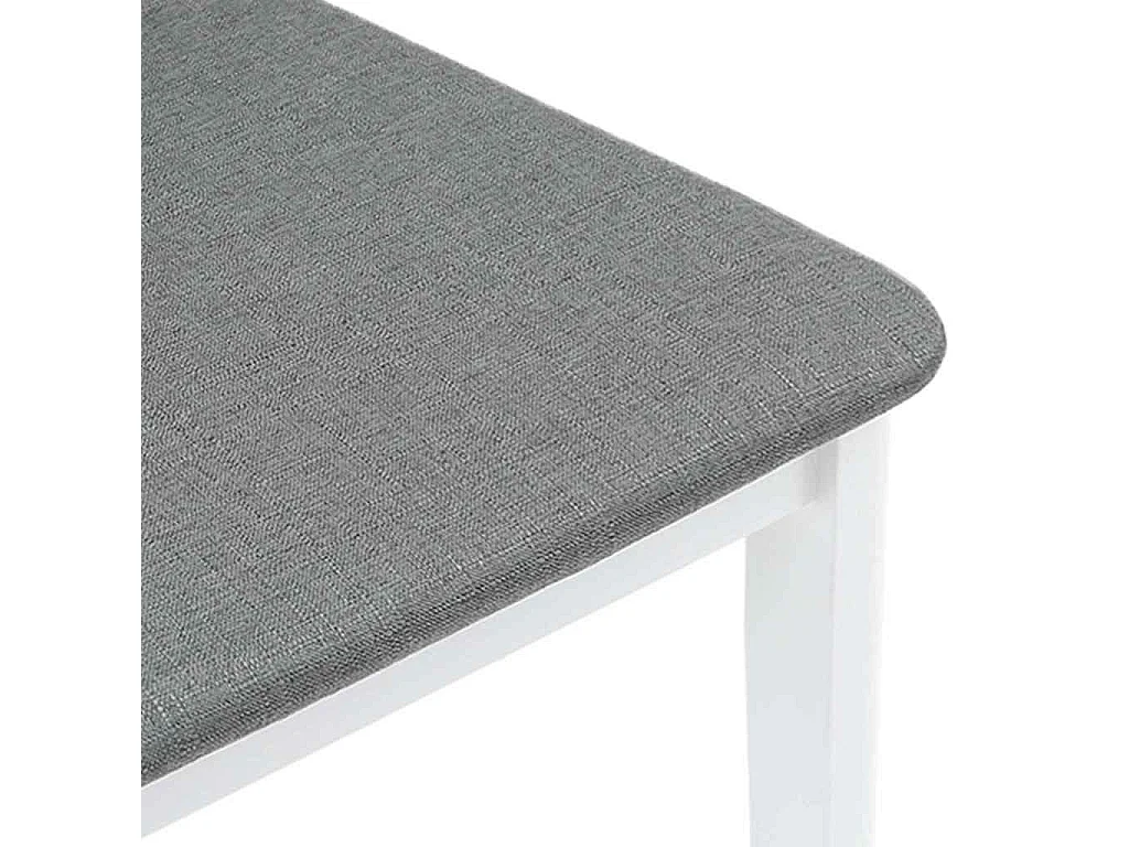 Cojines para sillas de comedor, 2 unidades, madera maciza blanca, caucho