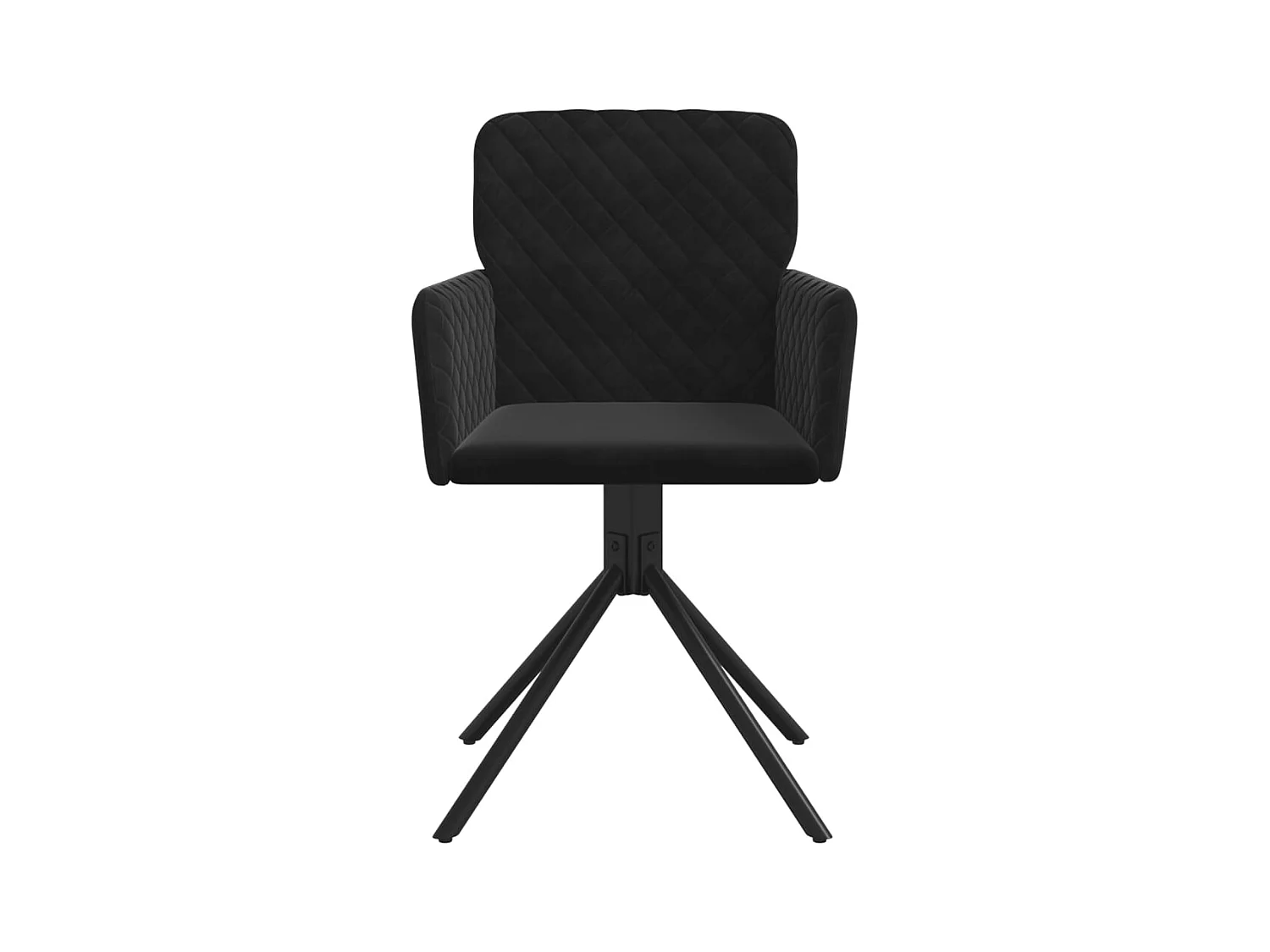 Chaises pivotantes à manger lot de 2 Noir Velours