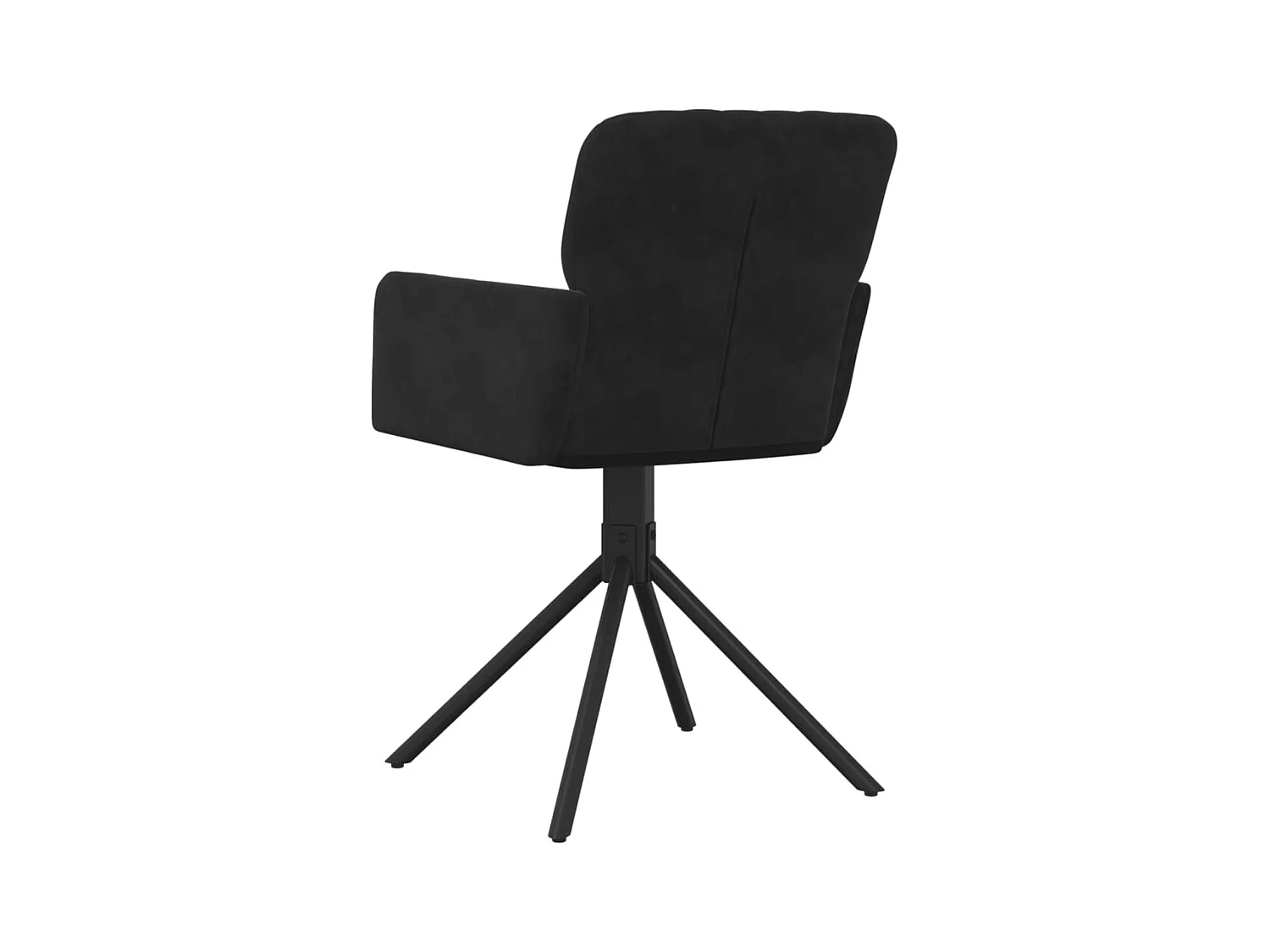 Chaises pivotantes à manger lot de 2 Noir Velours