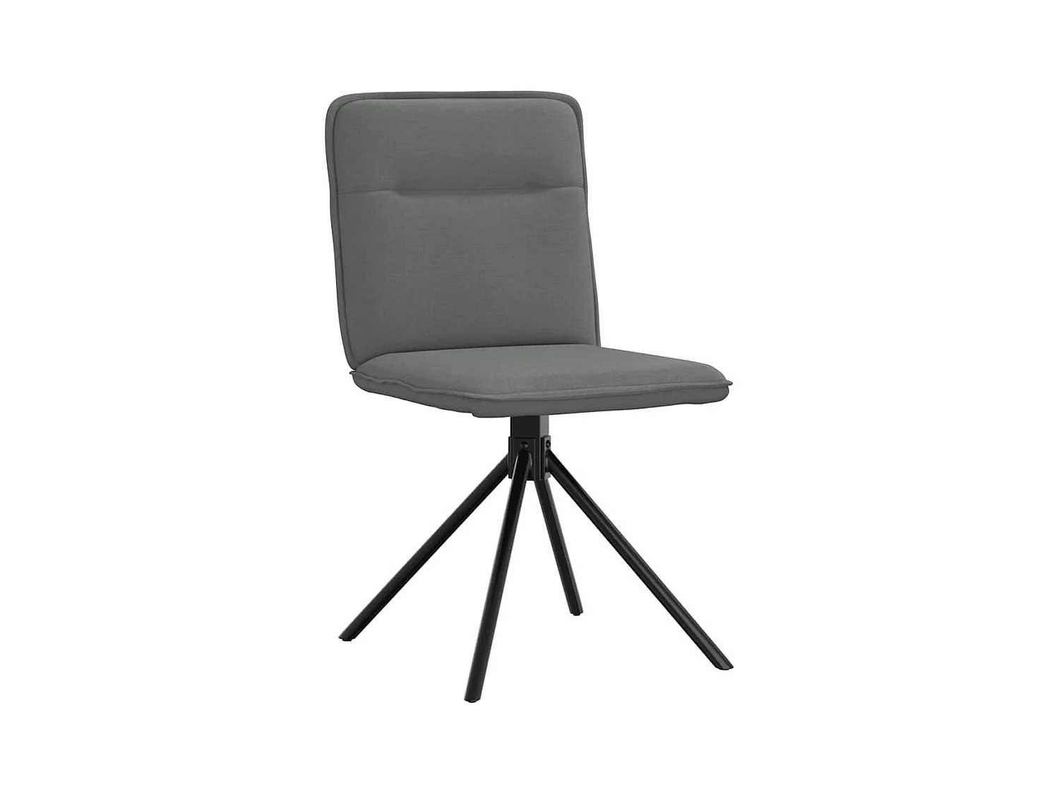 Eetkamerstoelen set van 2 donkergrijze stof