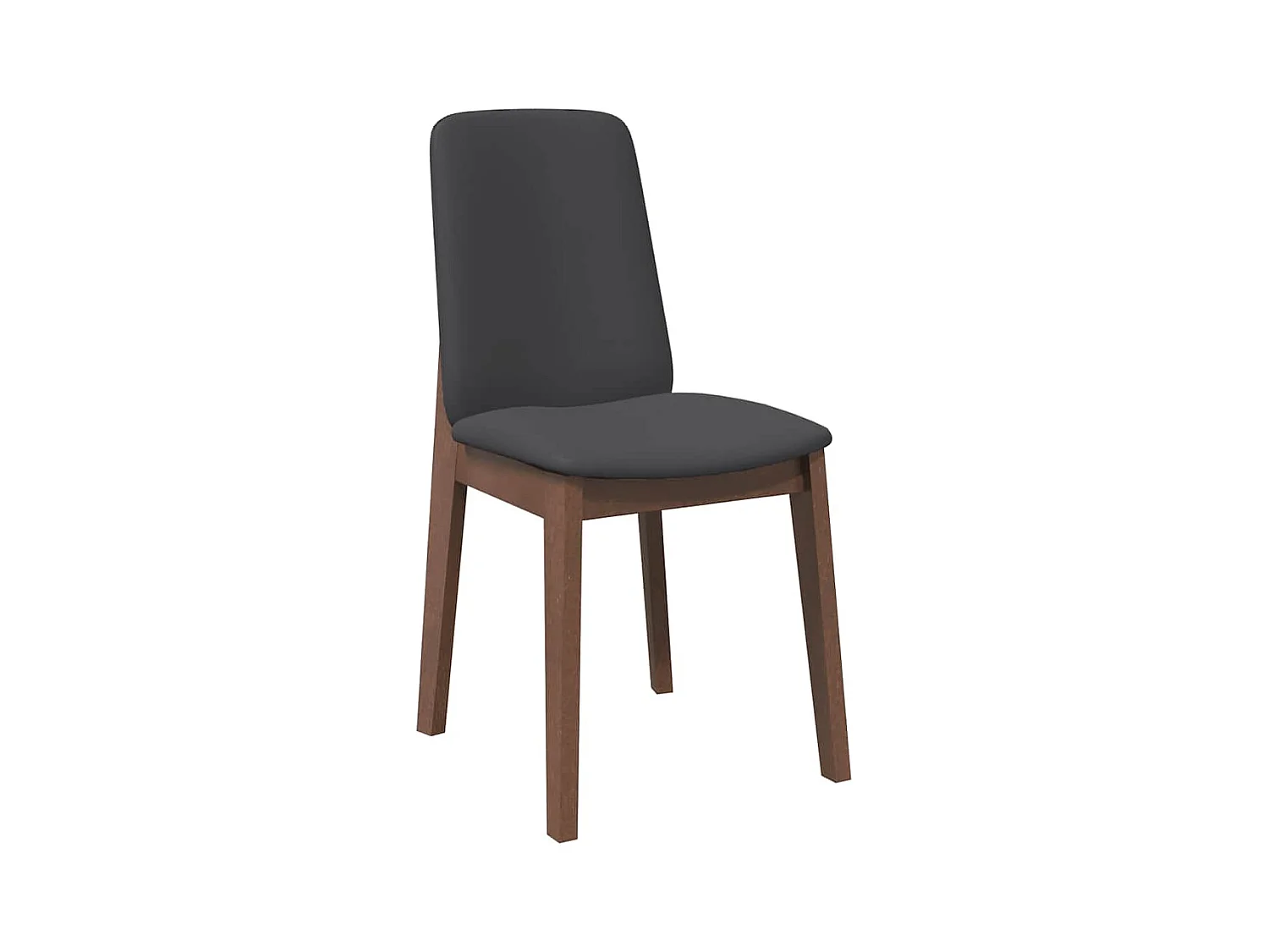 Chaises à manger coussins 2 pcs marron bois massif caoutchouc