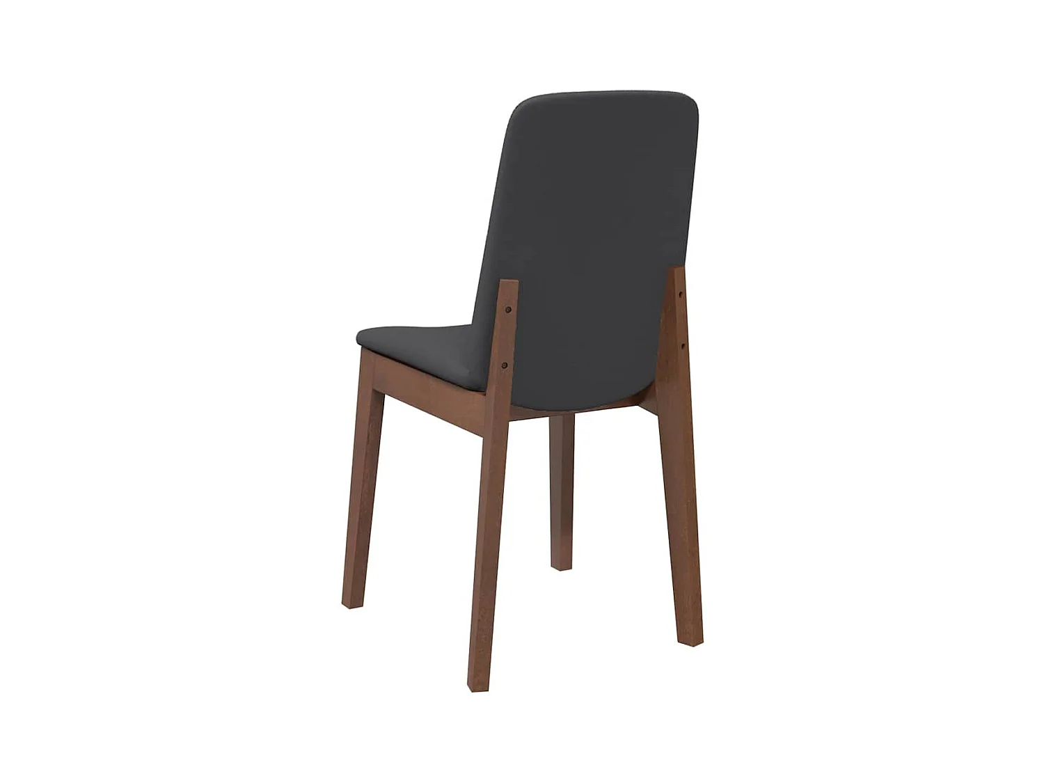 Chaises à manger coussins 2 pcs marron bois massif caoutchouc