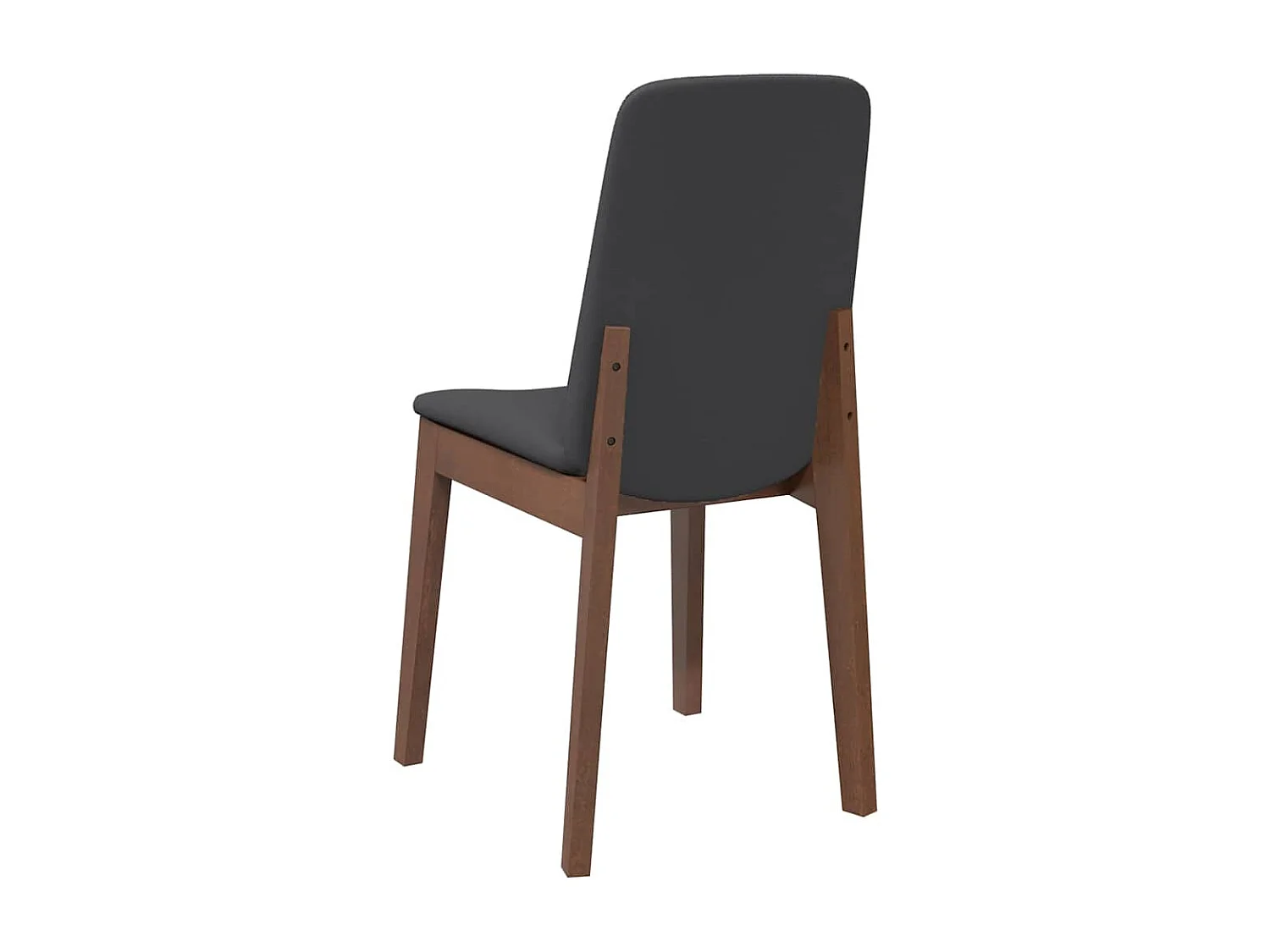 Chaises à manger coussins 2 pcs marron bois massif caoutchouc