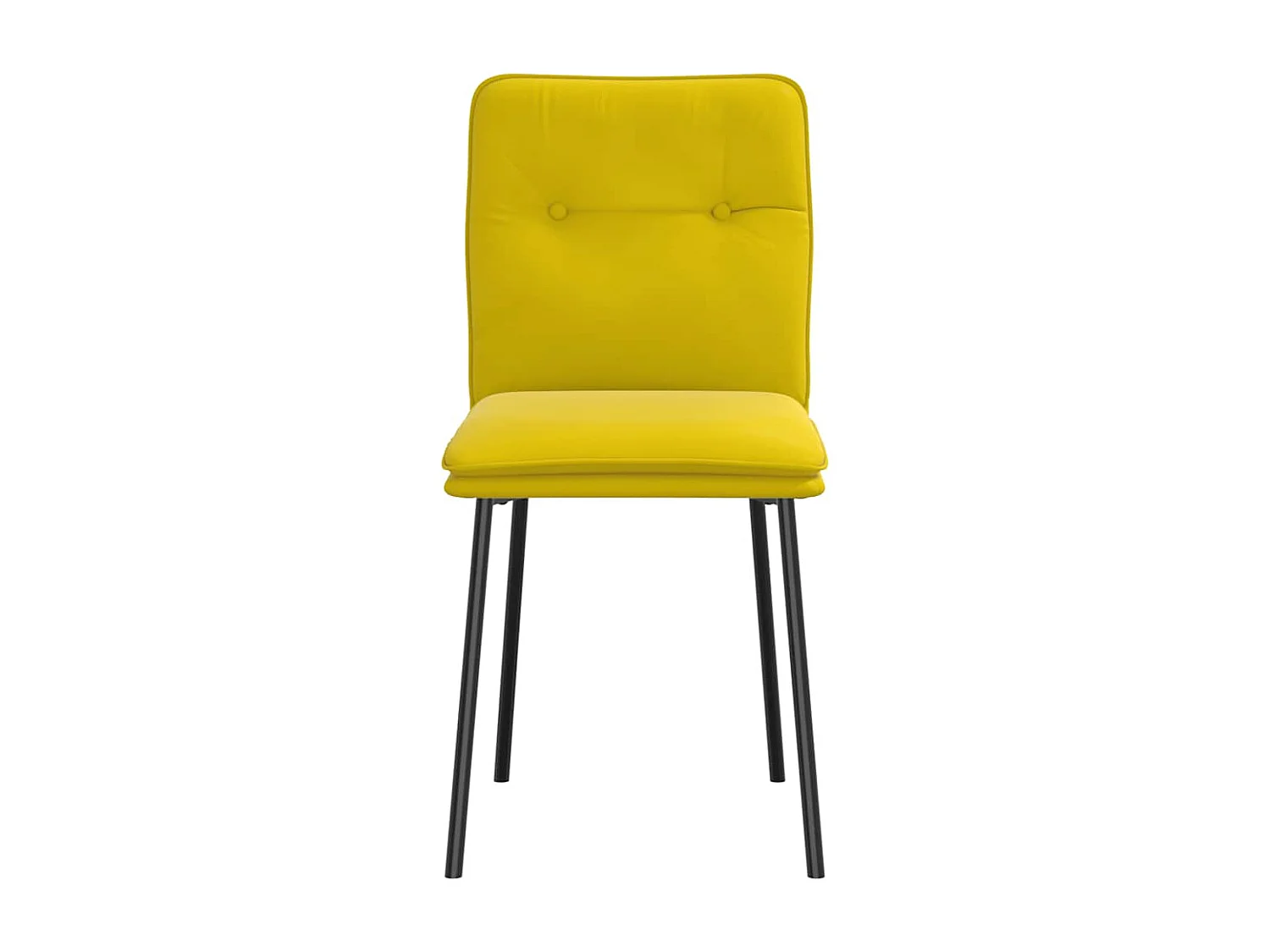 Chaises à manger lot de 2 Jaune Velours