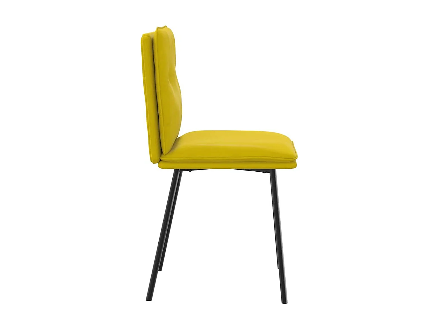 Chaises à manger lot de 2 Jaune Velours