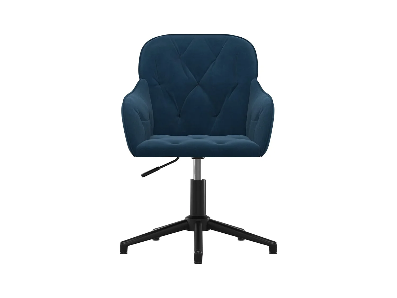 Draaibare eetkamerstoelen set van 2 blauw fluweel