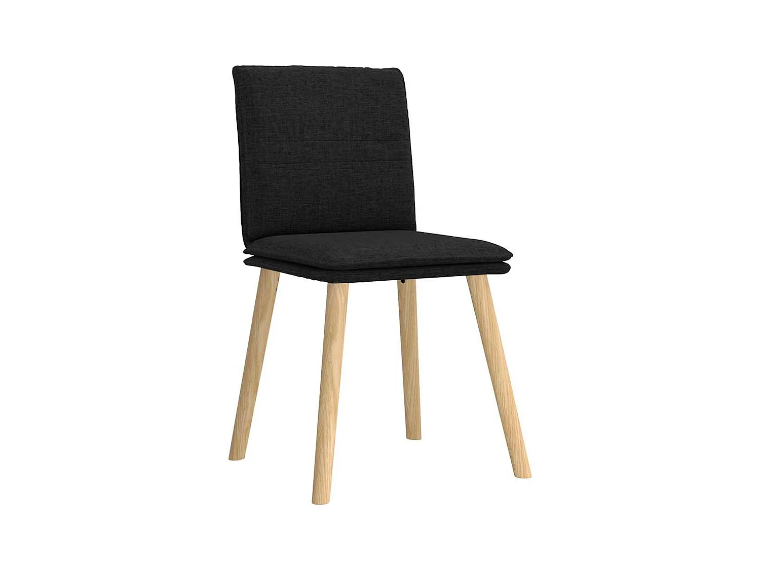 Eetkamerstoelen set van 6 zwarte stof