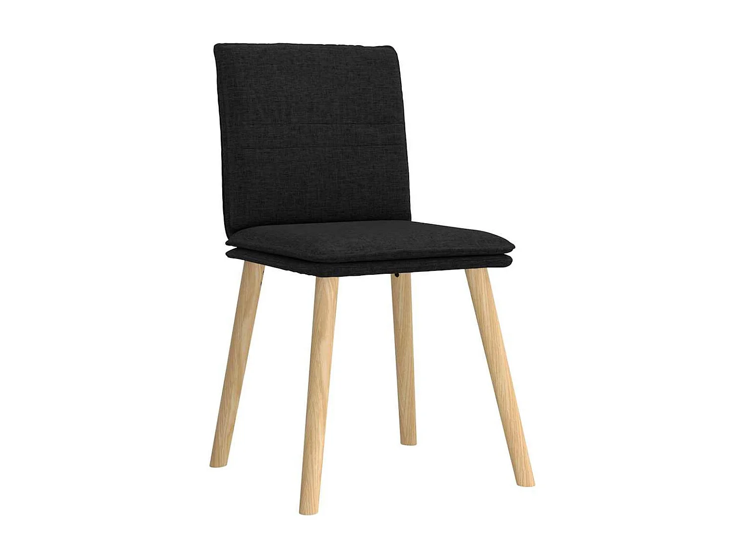Eetkamerstoelen set van 6 zwarte stof