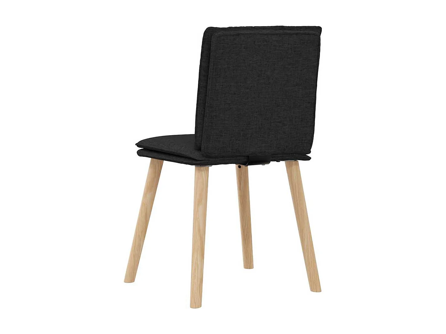Eetkamerstoelen set van 6 zwarte stof