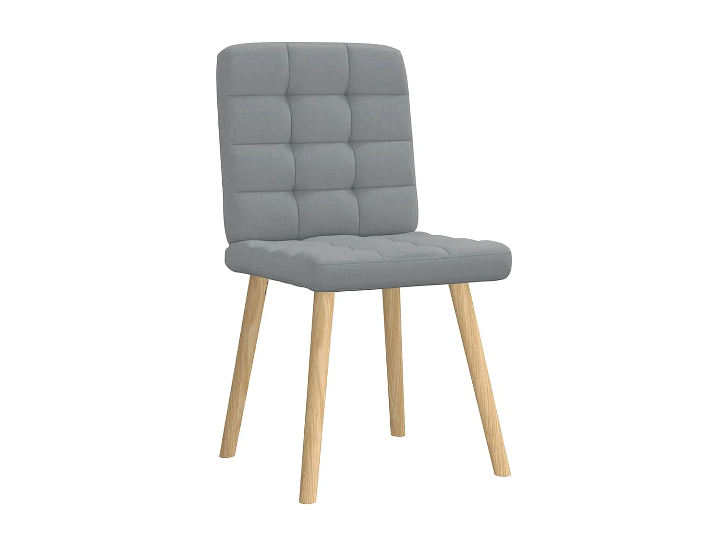 Chaises à manger lot de 6 gris clair tissu