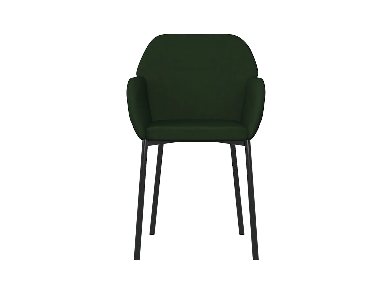 Chaises à manger lot de 2 Vert foncé Velours