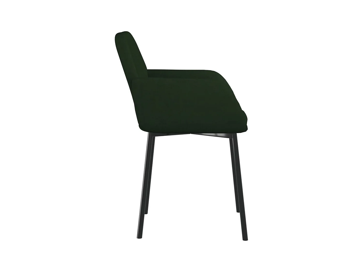 Chaises à manger lot de 2 Vert foncé Velours