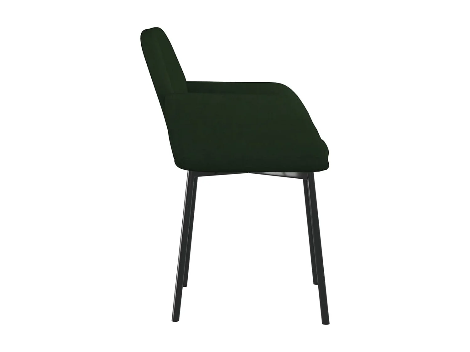 Chaises à manger lot de 2 Vert foncé Velours