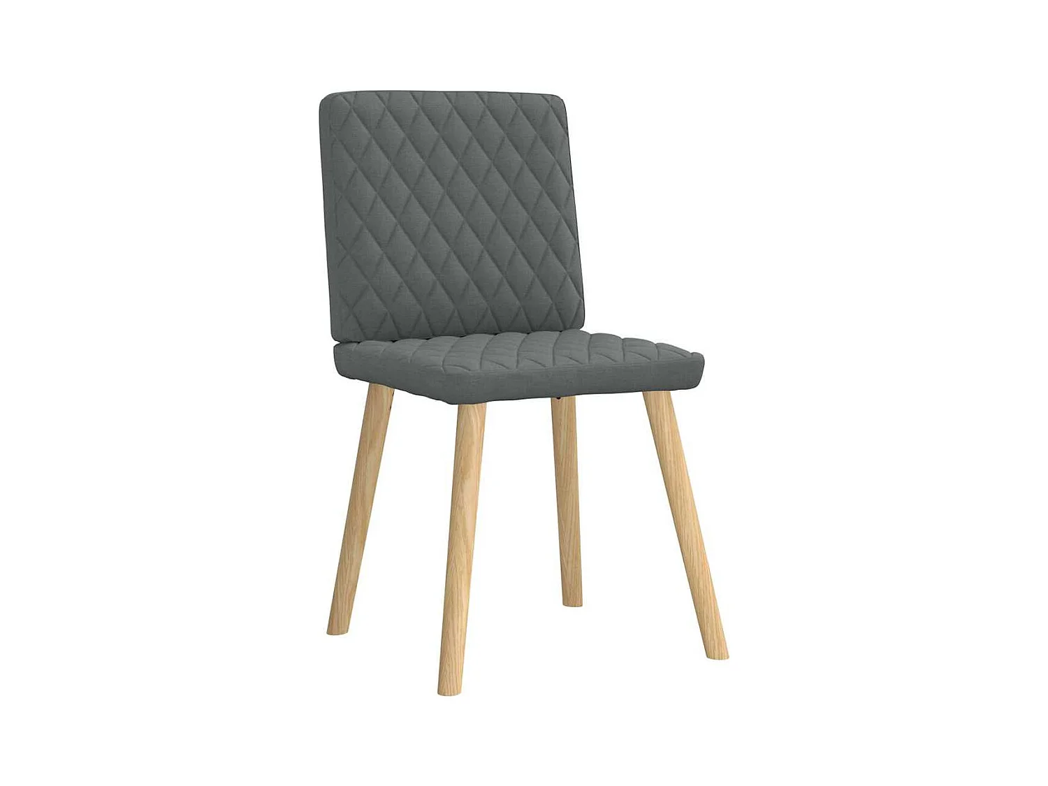 Eetkamerstoelen set van 4 donkergrijze stof