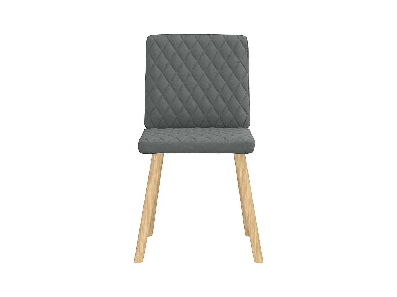 Eetkamerstoelen set van 4 donkergrijze stof