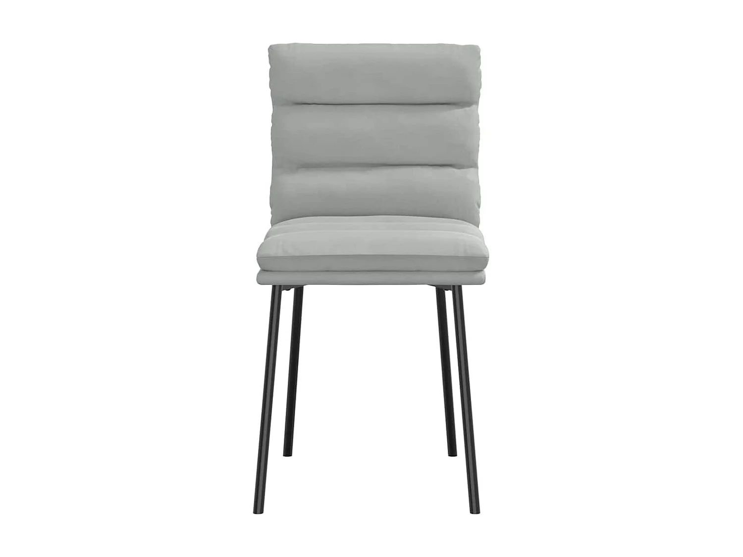 Juego de 6 sillas de comedor de terciopelo gris claro