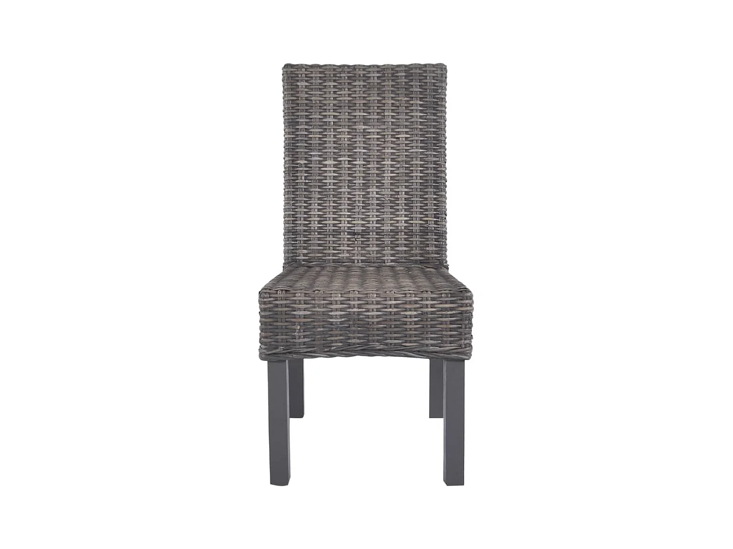 Eetkamerstoelen set van 6 bruin rotan Kubu en mangohout