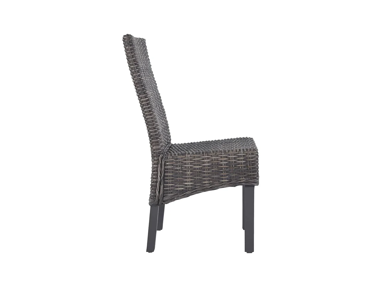 Eetkamerstoelen set van 6 bruin rotan Kubu en mangohout