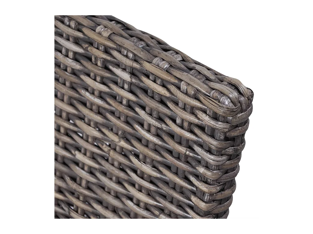 Eetkamerstoelen set van 6 bruin rotan Kubu en mangohout