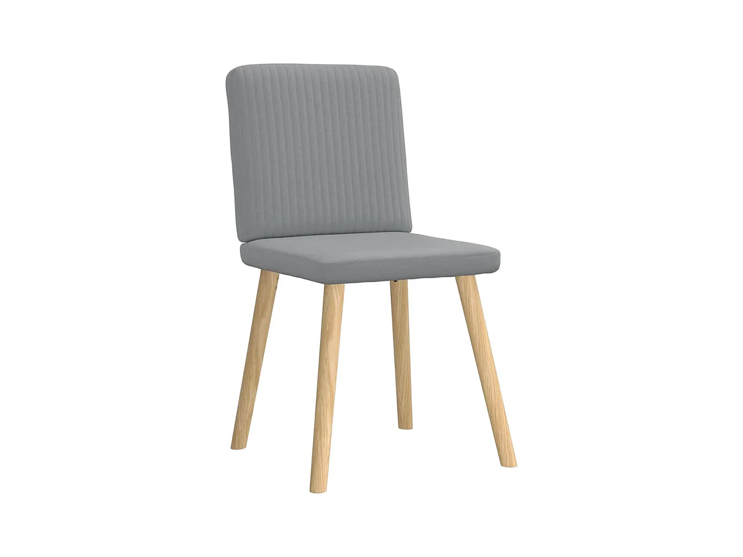 Eetkamerstoelen set van 6 lichtgrijze stof