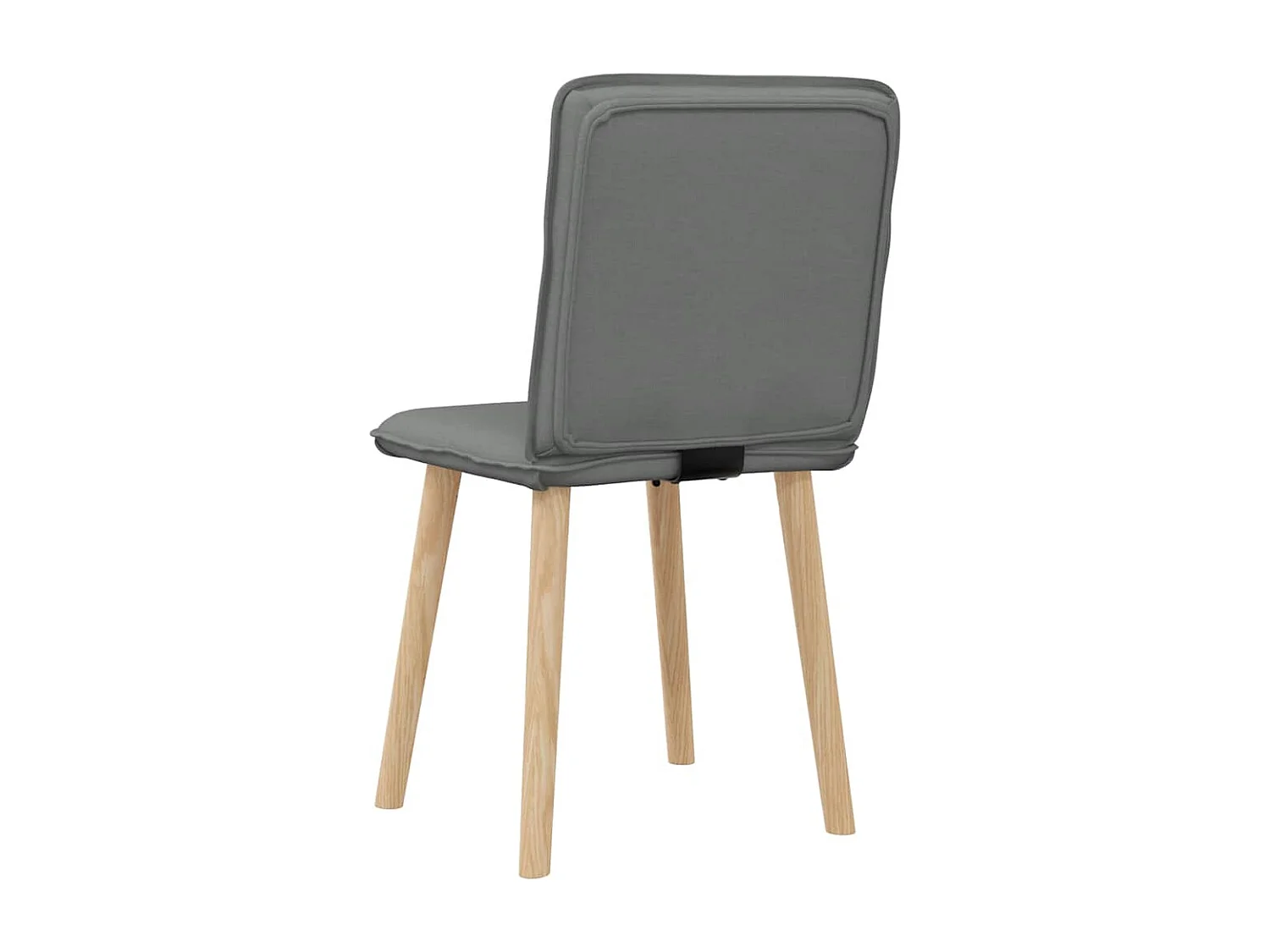 Juego de 2 sillas de comedor de tela gris oscuro