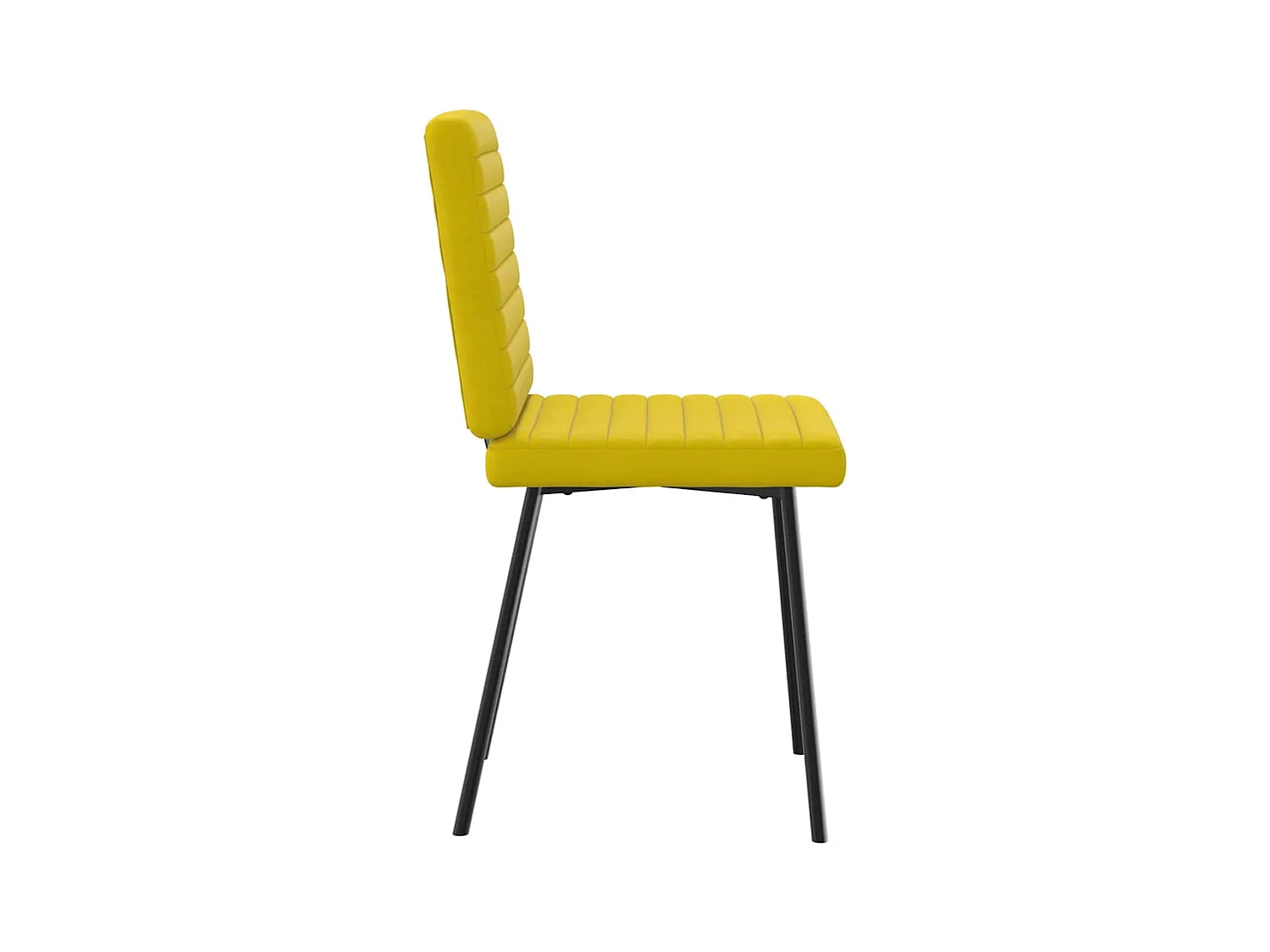 Chaises à manger lot de 2 Jaune Velours